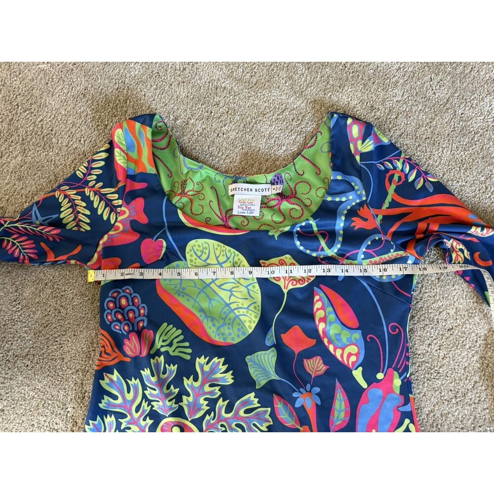 Gretchen Scott Dress Size Small Vibrant Colors Nautical Beach Ocean - Picture 5 of 10